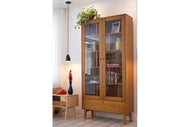 Vitrinenschrank Charme - Kabinett mit Glastüren und Schublade - Memomad