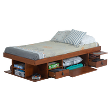 Funktionsbett Bali 90x190 cm - Einzelbett mit Bettkasten und viel Stauraum - Inkl. Lattenrost - Memomad