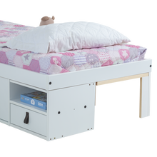 Funktionsbett Bali 90x190 cm - Einzelbett mit Bettkasten und viel Stauraum - Inkl. Lattenrost - Memomad