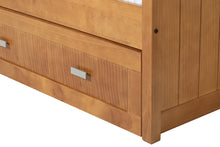 Ausziehbett Einzelbett Modul aus Massivholz – Nussbaum-Optik | Holzbett