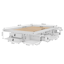 Funktionsbett Bali 150x200 cm - Bett mit Bettkasten und viel Stauraum