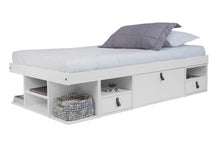 Funktionsbett Bali 90x190 cm - Einzelbett mit Bettkasten und viel Stauraum - Inkl. Lattenrost - Memomad
