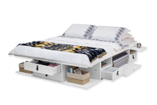Funktionsbett Bali 160x200 cm - Bett mit Stauraum und Bettkasten - Inkl. Lattenrost - Memomad