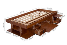 Funktionsbett Bali 90x190 cm - Einzelbett mit Bettkasten und viel Stauraum - Inkl. Lattenrost - Memomad
