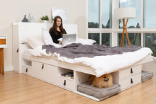 Funktionsbett Bali 180x200 cm - Bett mit Bettkasten und viel Stauraum - Inkl. Lattenrost - Memomad