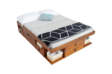 Funktionsbett Bali 180x200 cm - Bett mit Bettkasten und viel Stauraum - Inkl. Lattenrost - Memomad