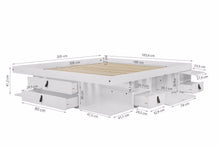 Funktionsbett Bali 180x200 cm - Bett mit Bettkasten und viel Stauraum - Inkl. Lattenrost - Memomad