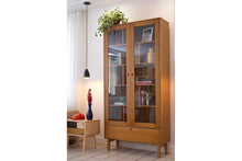 Vitrinenschrank Charme - Kabinett mit Glastüren und Schublade - Memomad
