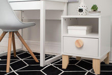 Nachtschrank XO - Weiß und Natur - Memomad