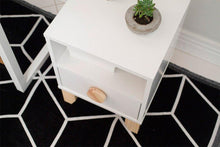Nachtschrank XO - Weiß und Natur - Memomad