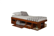 Funktionsbett Bali 90x190 cm - Einzelbett mit Bettkasten und viel Stauraum - Inkl. Lattenrost - Memomad