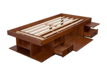 Funktionsbett Bali 90x190 cm - Einzelbett mit Bettkasten und viel Stauraum - Inkl. Lattenrost - Memomad